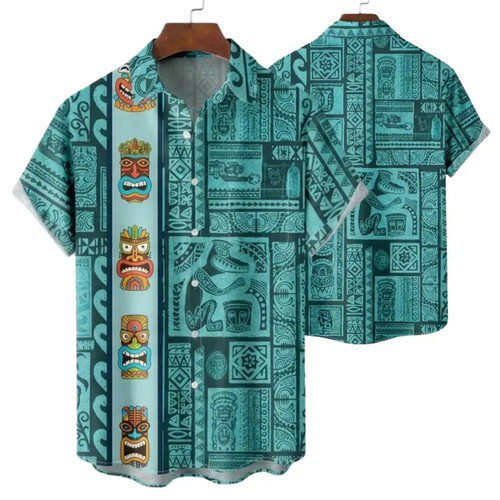 Camicia hawaiana polinesiana