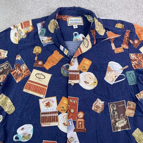 Kalaheo camicia uomo blu medio - kalaheo,