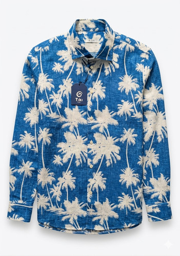 Tiki napoli camicia - napoli, blu