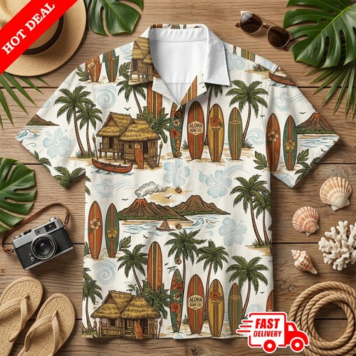 Camicia hawaiana uomo - , crema