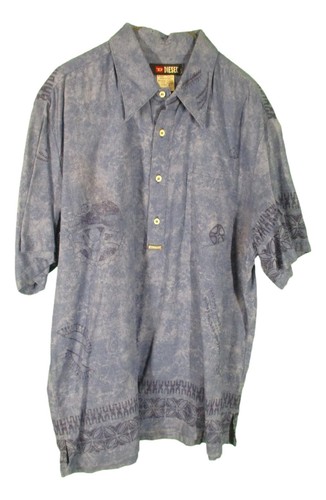 Camicia diesel uomo blu cotone - camicia,