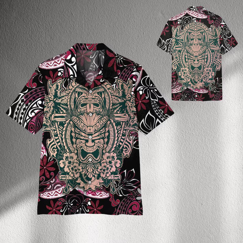 Camicia hawaiana polinesiana